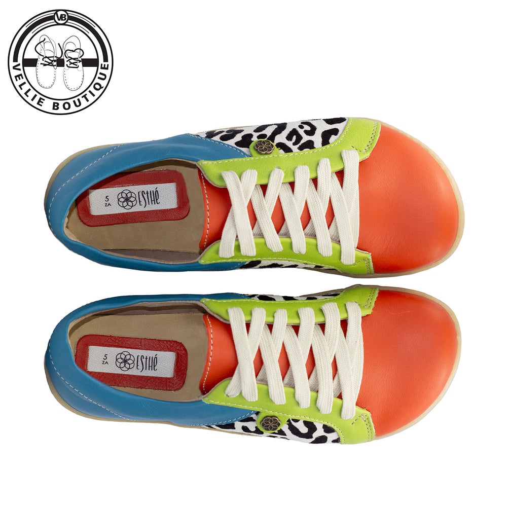 
                  
                    Esthe Barefoot Skaamrosie - Coral/ Bright Lime Combo
                  
                