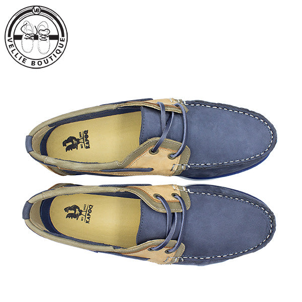 KapoQ Riemvasmakers Navy Boat Shoe – Vellie Boutique