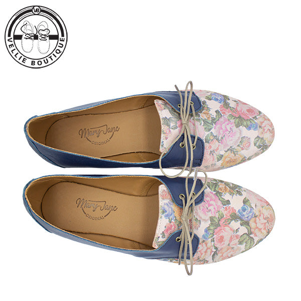 Mary Jane Pixie - Navy / Floral