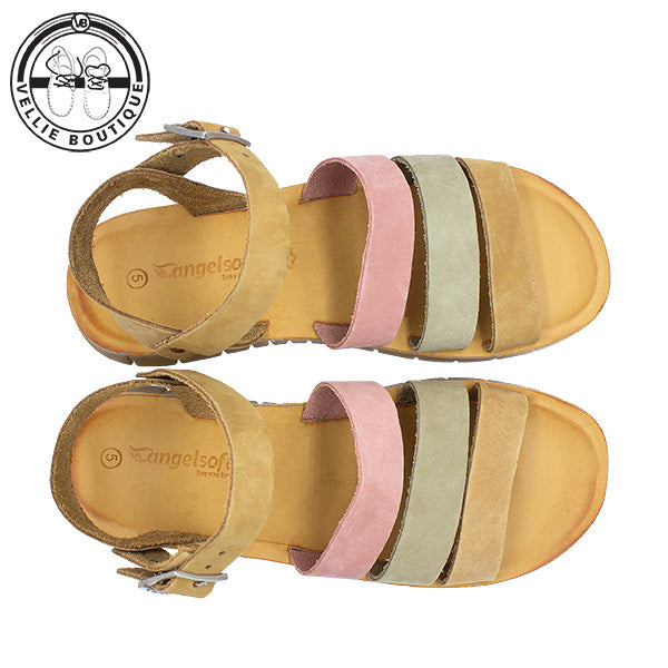 Angelsoft Luna Tan/Olive/Pink [2098]