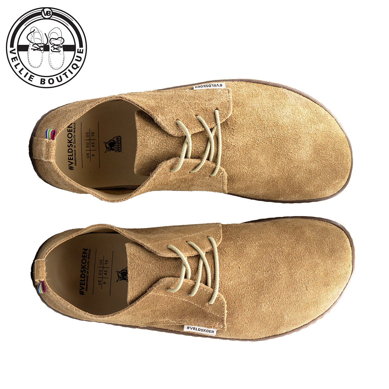 Veldskoen Kaalvoet Klonkie Bucket Sole - Suede – Vellie Boutique