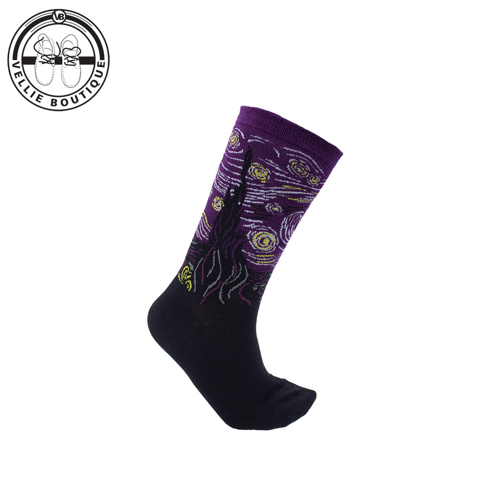 Purple Stary Night Socks
