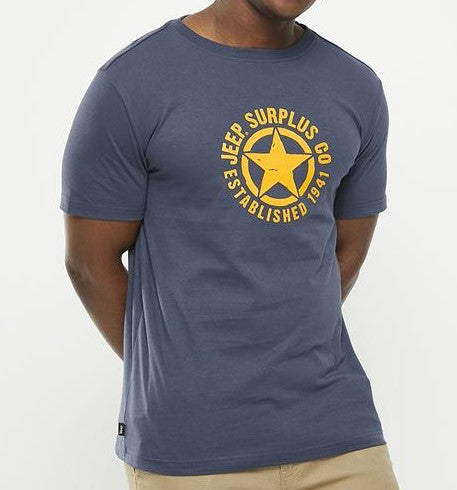 JEEP Men Star Icon Tee - Navy