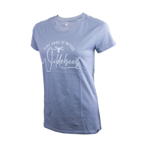 Wildebees Ladies Curved Tone Puff Tee - Storm