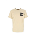 The North Face S/S Fine Tee in beige with a black front pocket square.