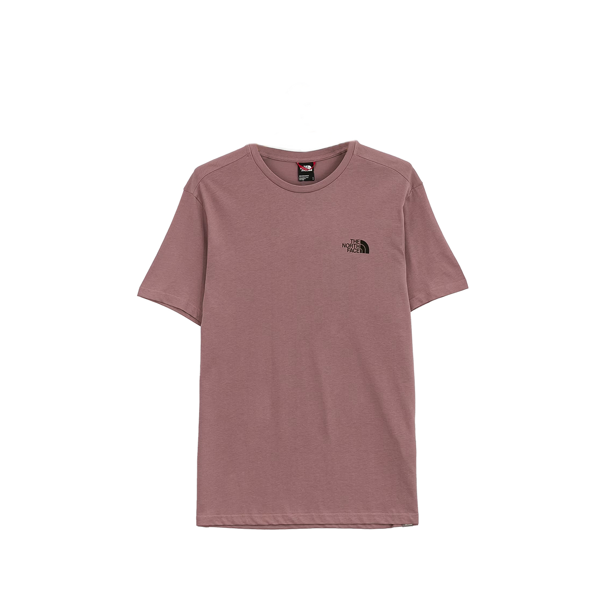 The North Face s/s Simple Dome Tee in fawn grey color, displayed front facing on a white background.