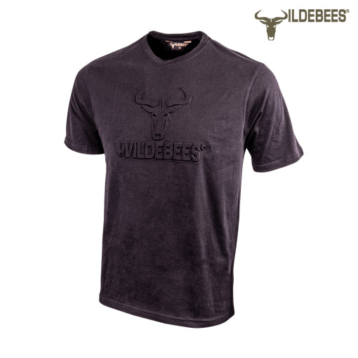 Wildebees Mens Casual T-Shirt Emboss (Black)