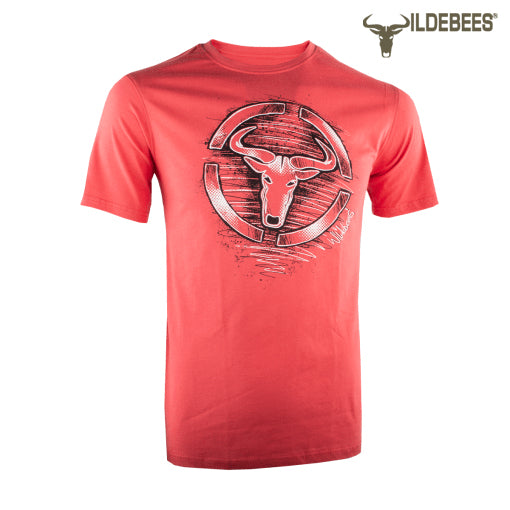 Wildebees Mens Casual T-Shirt Graffiti Grunge (Flame)