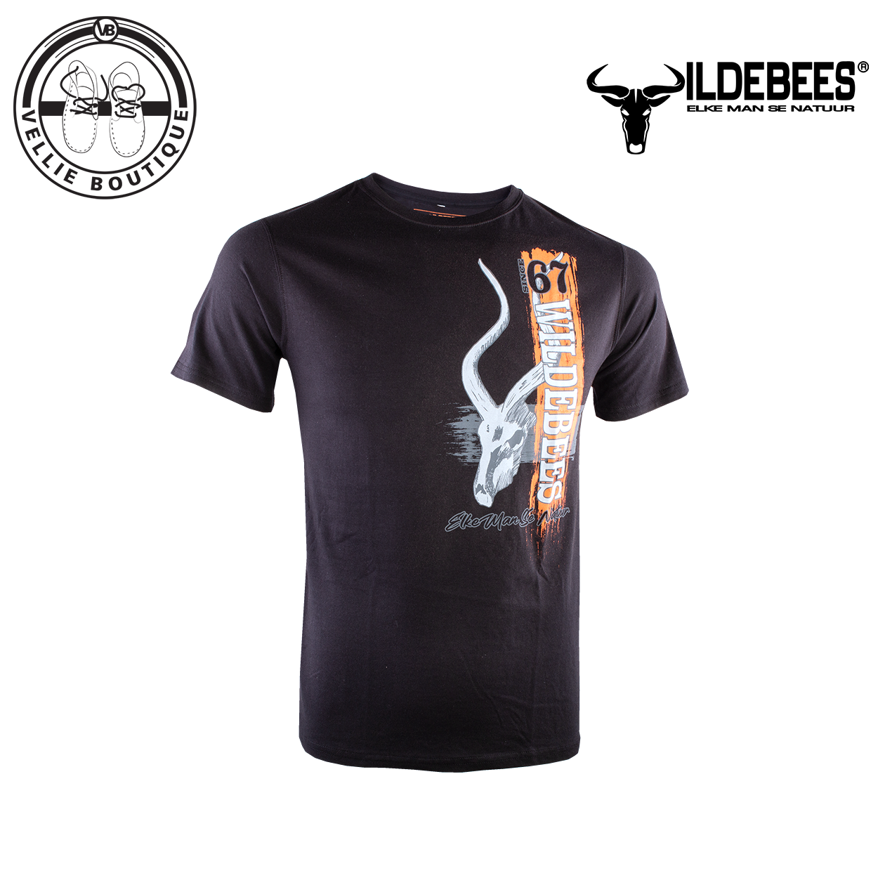 
                  
                    Wildebees Mens T-Shirt Vertical Skull Tee - Black
                  
                