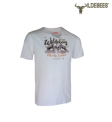 Wildebees Mens Dinkskrum Tee (Puff) - White