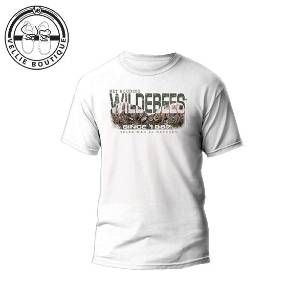 Wildebees Mens Charging Tee - White