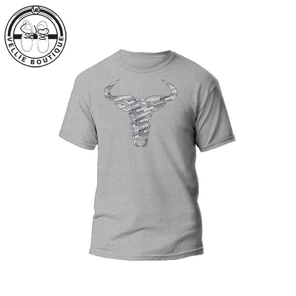 Wildebees Mens Repeat Wild Tee - Grey