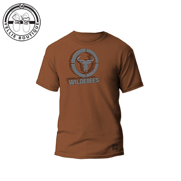 Wildebees Mens 3D Metal Tee - Burnt Rust