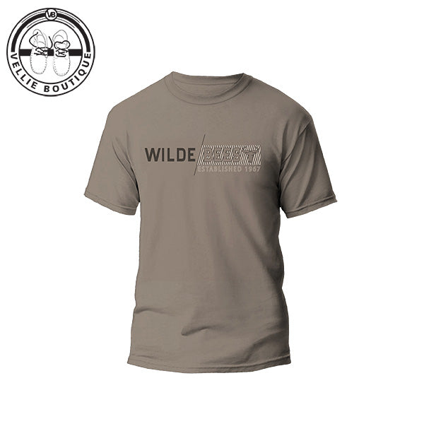 Wildebees Mens HD Split Block Tee - Desert Sand