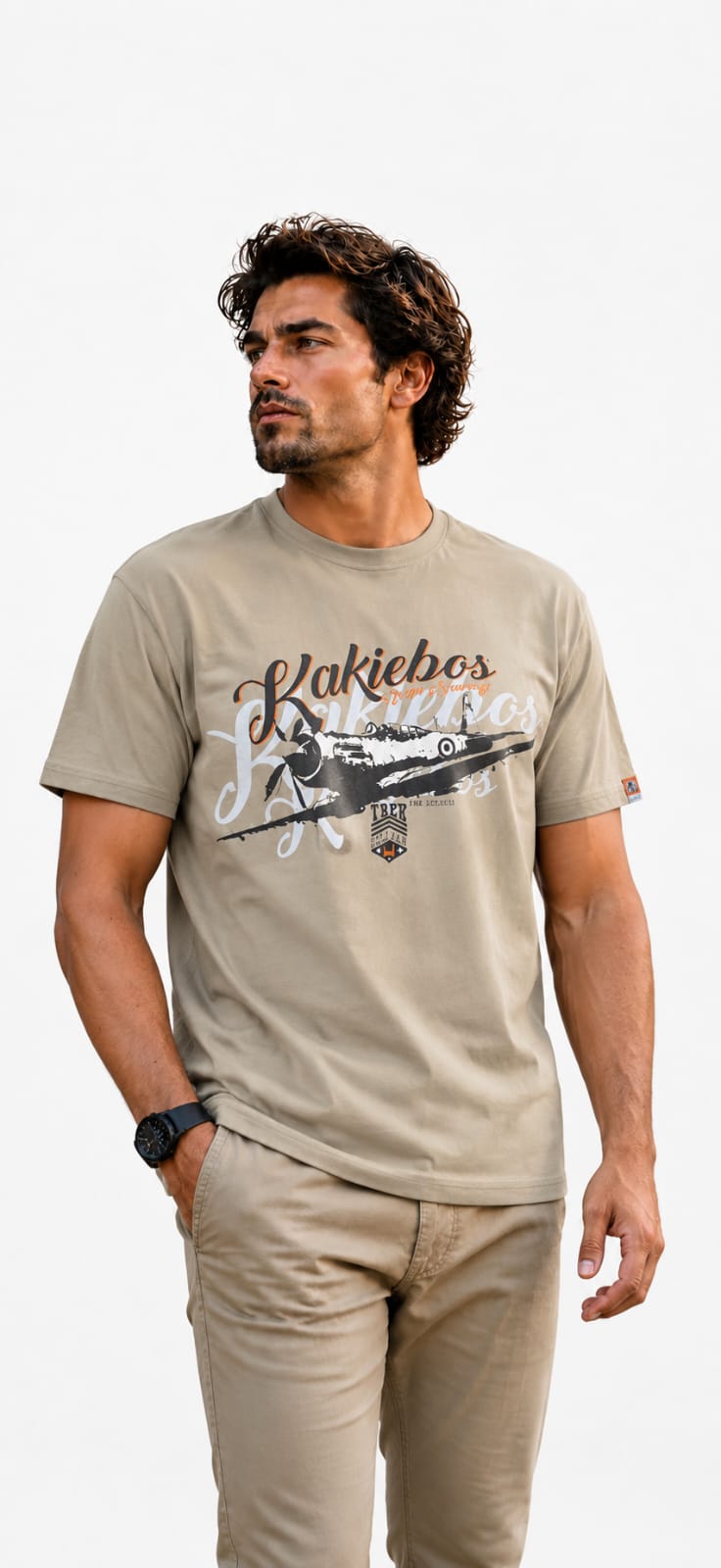 Kakiebos Mens Spitfire Tee - Khaki