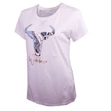 Wildebees Ladies Marble Logo Tee - White