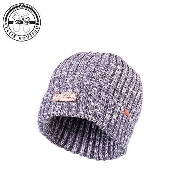 Wildebees Ladies Rib Knit Cuffed Beanie - Grey Melange