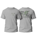 Wildebees Mens Schematic Tee - Grey Melange