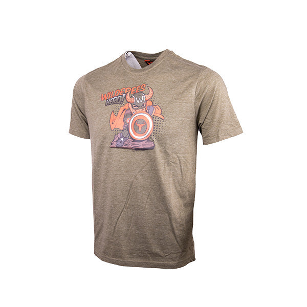Wildebees Boys Super Hero Tee - Oasis Melange