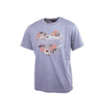Wildebees Girls Floral Heart Tee - Grey Melange