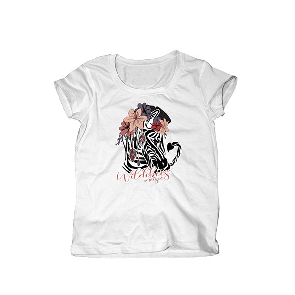 Wildebees Girls Zebbitude Tee - White