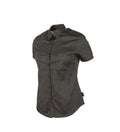 A Wildebees brand ladies' olive plain pocket blouse, displayed on a mannequin with the brand's logo visible on the upper left.