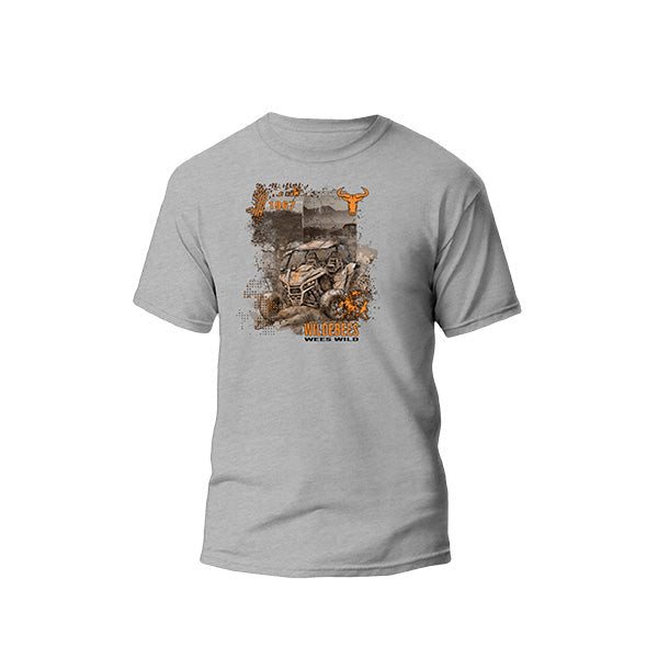 Wildebees Mens Extreme Mud Sling Tee - Grey Melange
