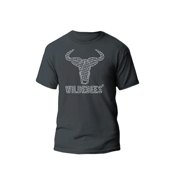 Wildebees Mens HD Repeat Tee - Pewter