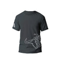 Wildebees Mens Side Keyline Wrap Tee - Pewter
