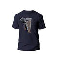 Wildebees Mens Splatter Skull Tee - Navy