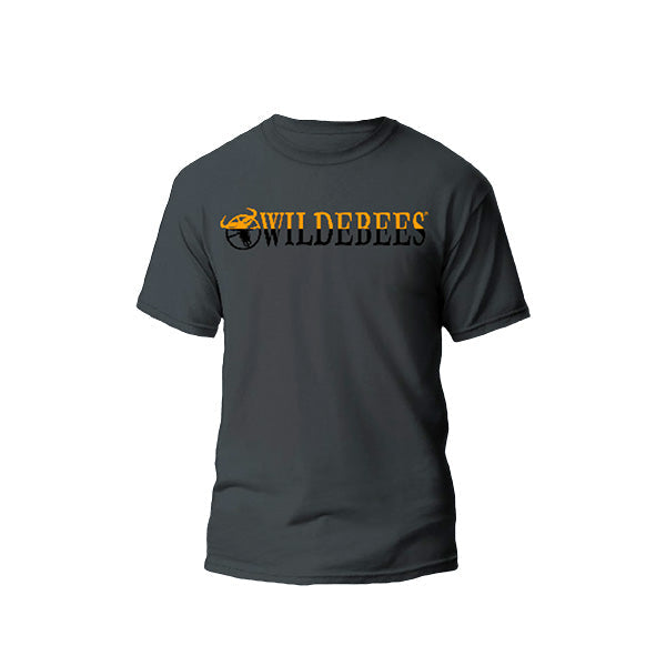 Wildebees Mens Split Embroidert Tee - Pewter