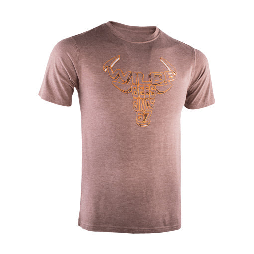 Wildebees Mens T-Shirt perspective Tee - Taupe Melange