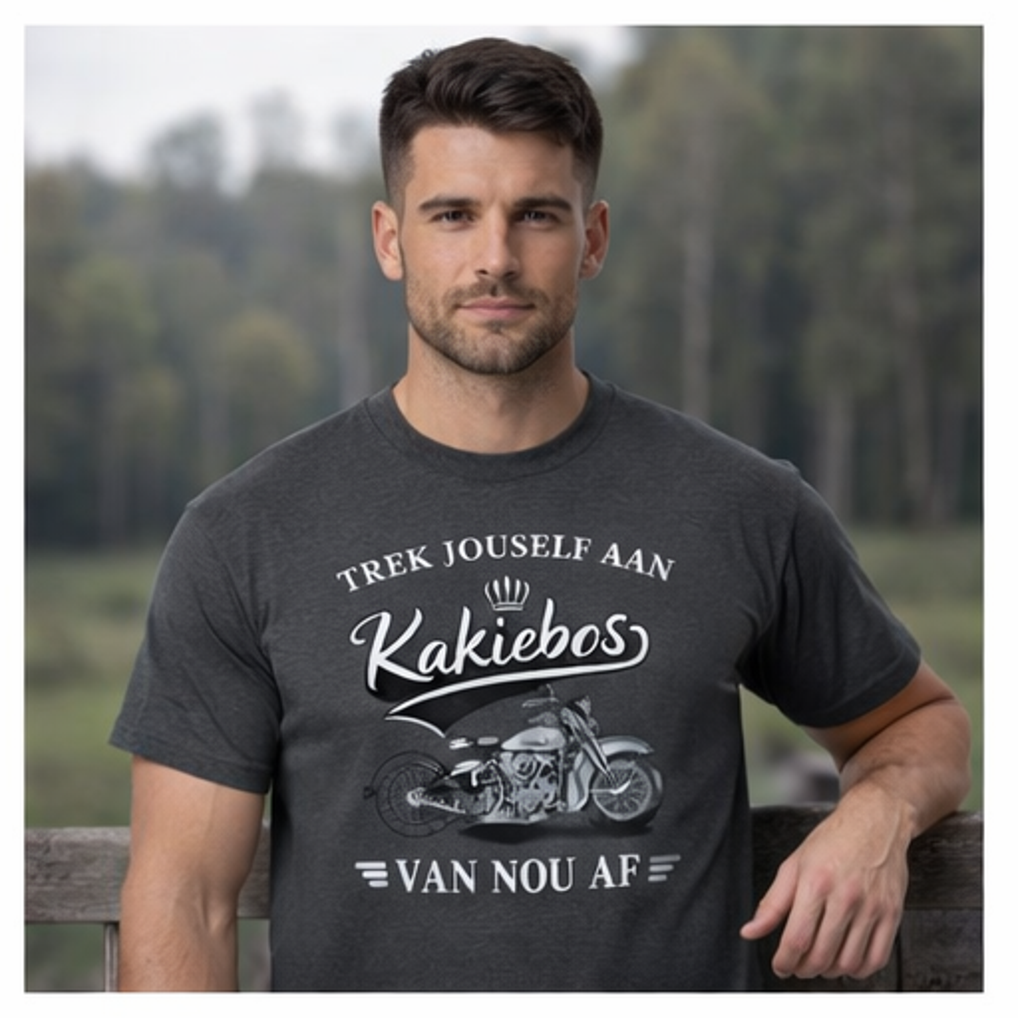 Kakiebos Mens Binder T-Shirt - Charcoal