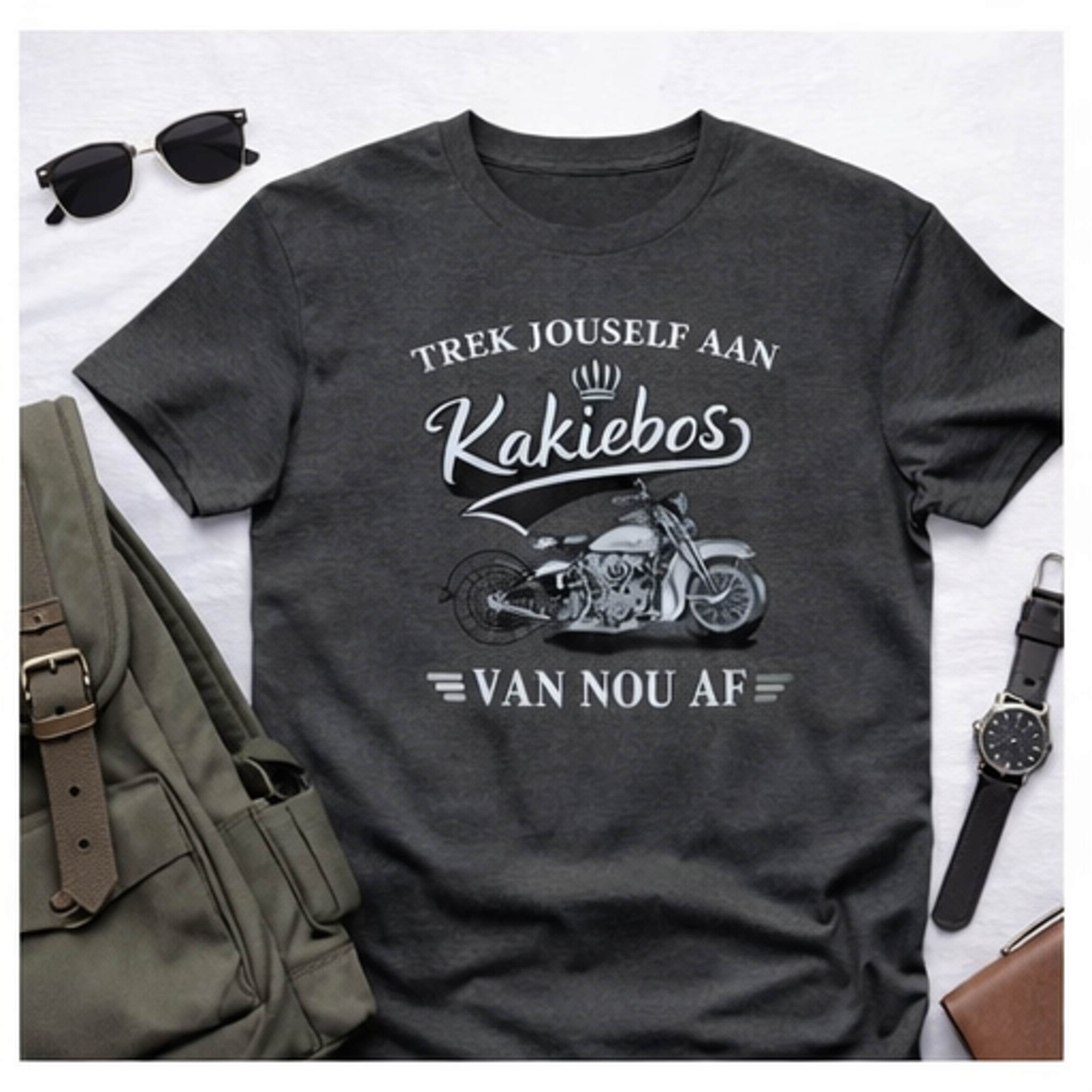 Kakiebos Mens Binder T-Shirt - Charcoal