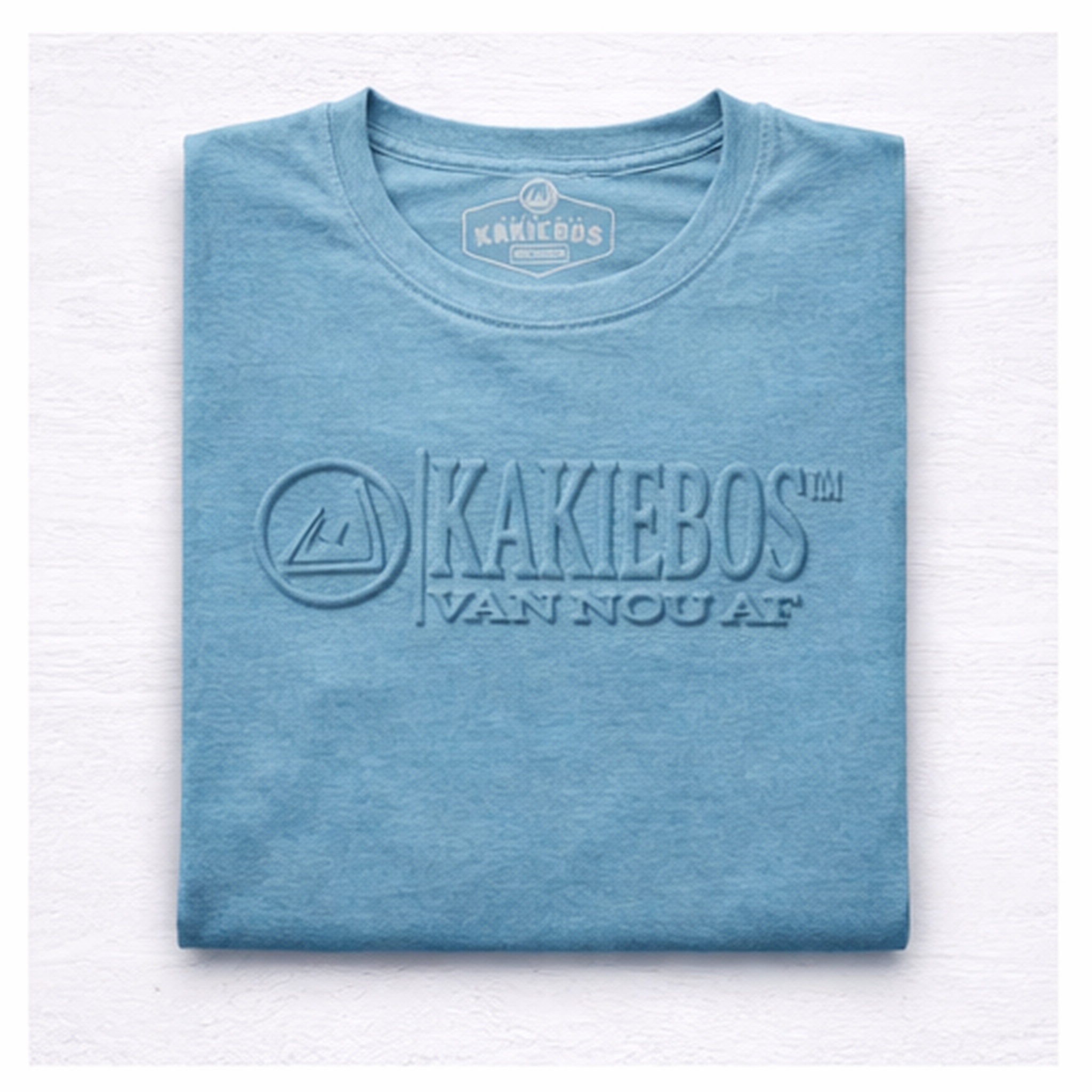 Kakiebos Mens Plein Bos (Emboss) T-Shirt - Lagoon
