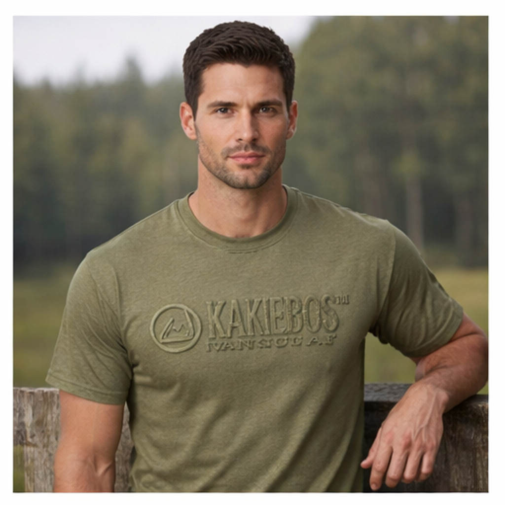Kakiebos Mens Plein Bos (Emboss) T-Shirt - Oasis
