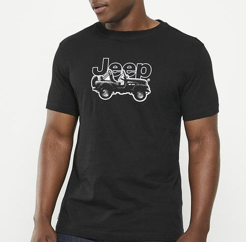 Jeep Mens Car Icon Print Tee - Black