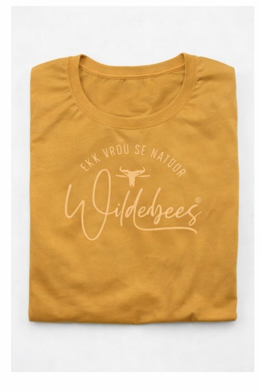 Wildebees Ladies Curved Tone Puff Tee - Honey Gold