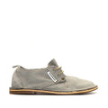 A diesel grey leather vellie shoe with lace-up closure. Handmade in South Africa