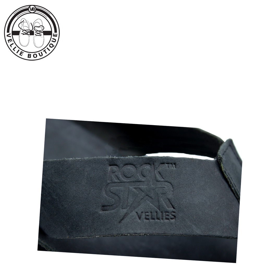 Rockstar Leather Thong Plakkie Black
