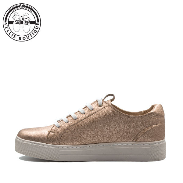 Angelsoft Cindy Lace-Up Leather Sneaker (Rose Gold) [1964]