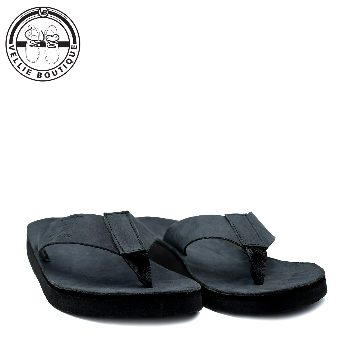 Rockstar Leather Thong Plakkie Black