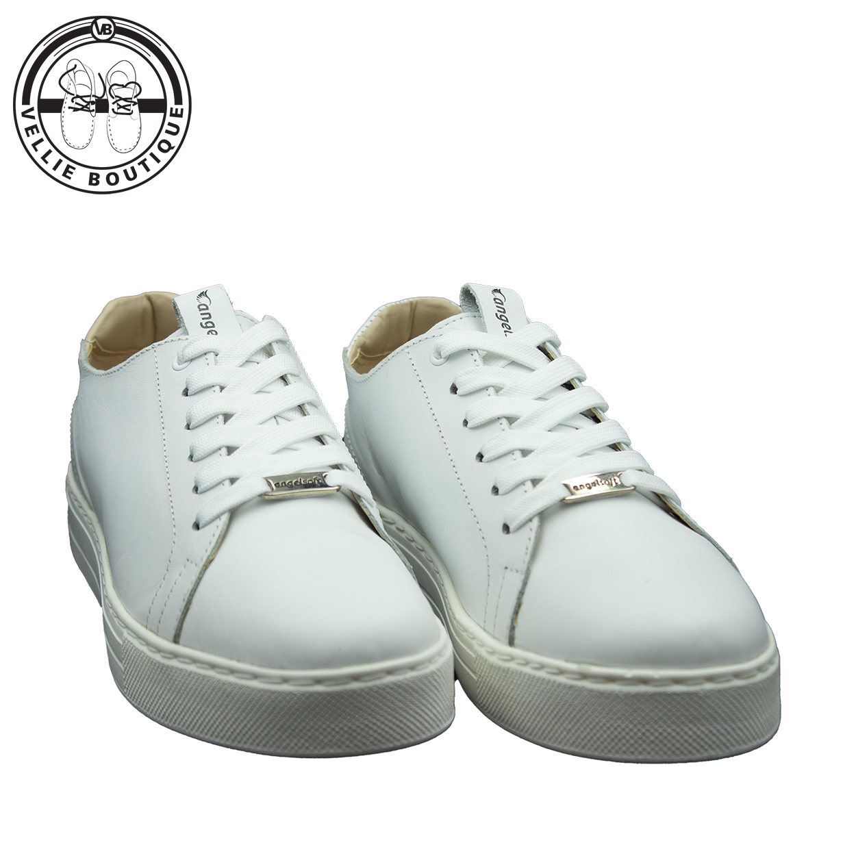 
                  
                    Angelsoft Cindy Lace-Up Leather Sneaker (White) [1964]
                  
                