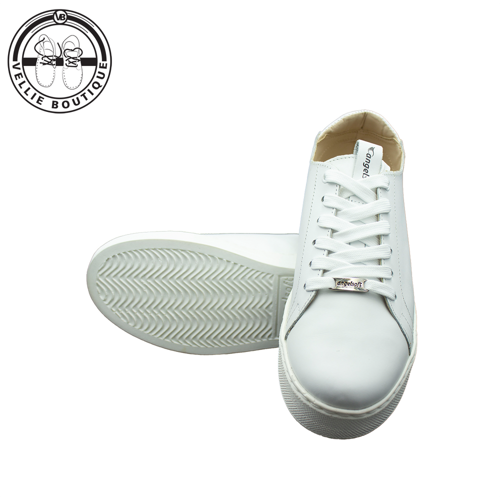 
                  
                    Angelsoft Cindy Lace-Up Leather Sneaker (White) [1964]
                  
                