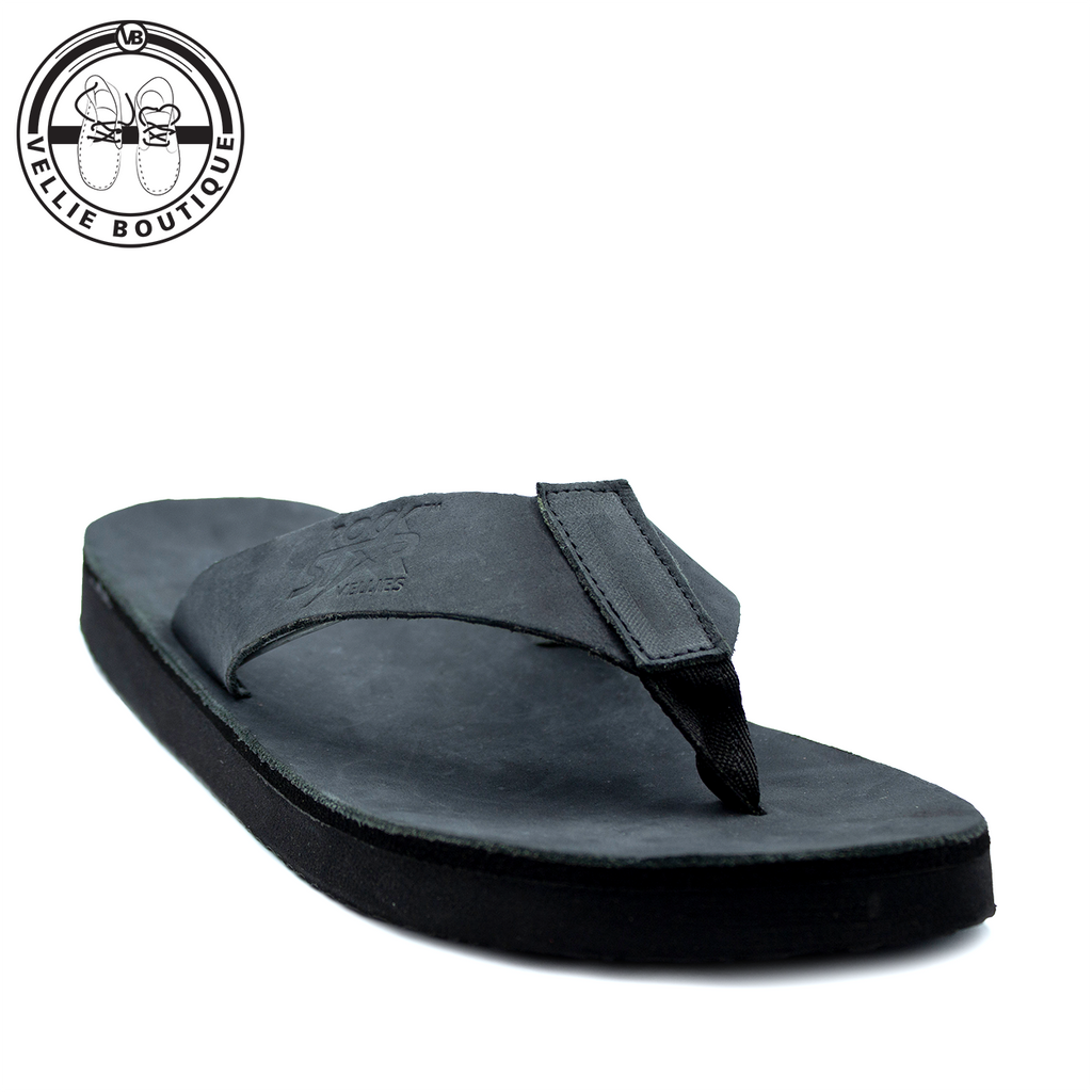 Rockstar Leather Thong Plakkie Black