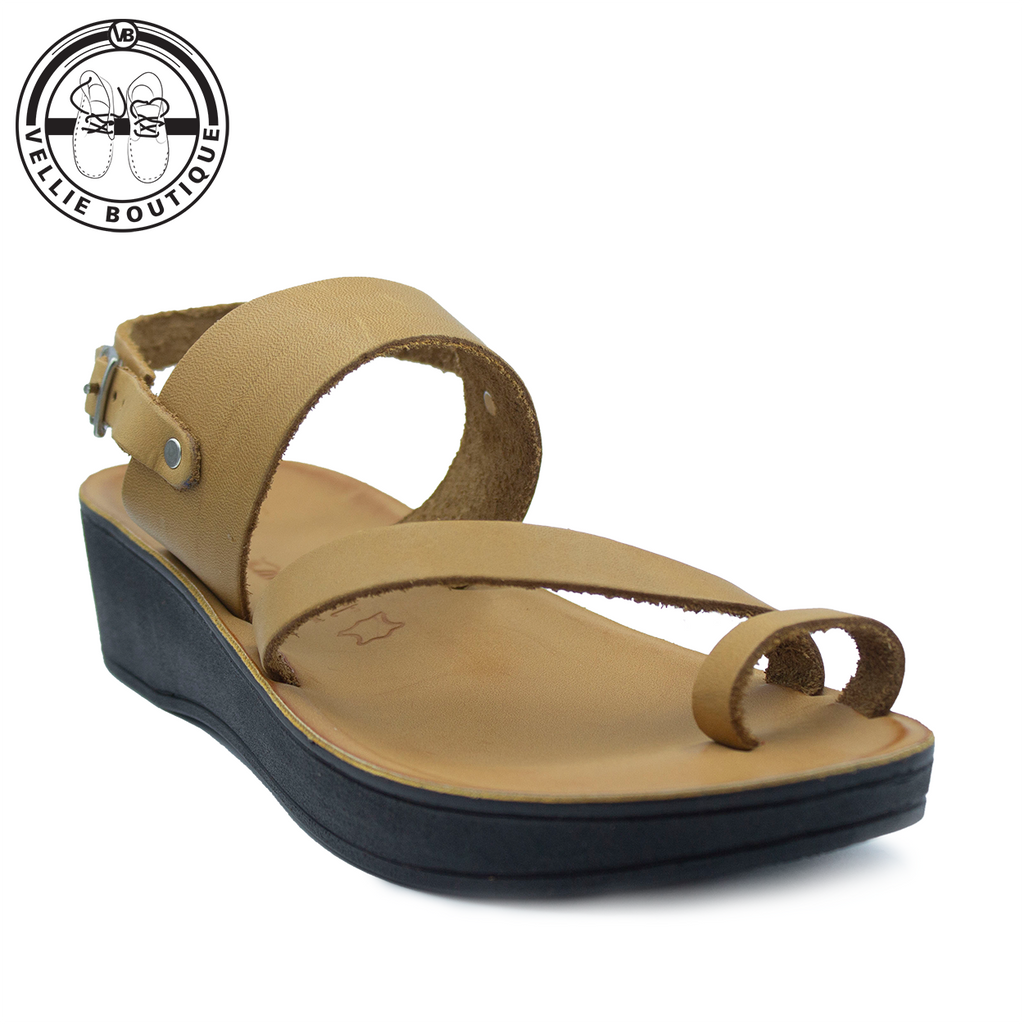 Angelsoft Megan (Tan Honey) Wedge Black [1643]