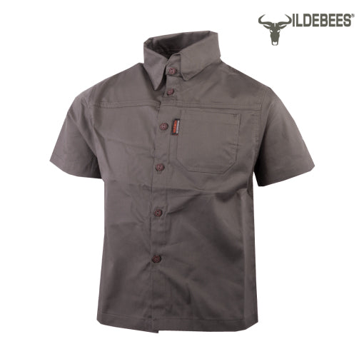 Wildebees Kids Casual Short Sleeve Twill - Olive
